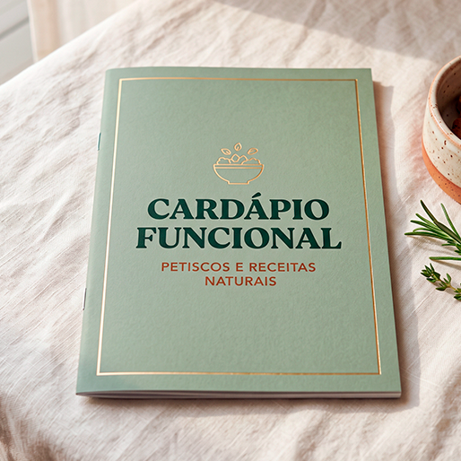 Capa do Cardápio Funcional e Petiscos Naturais